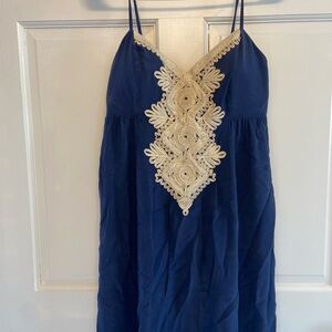 Lilly Pulitzer Navy and Gold Dress